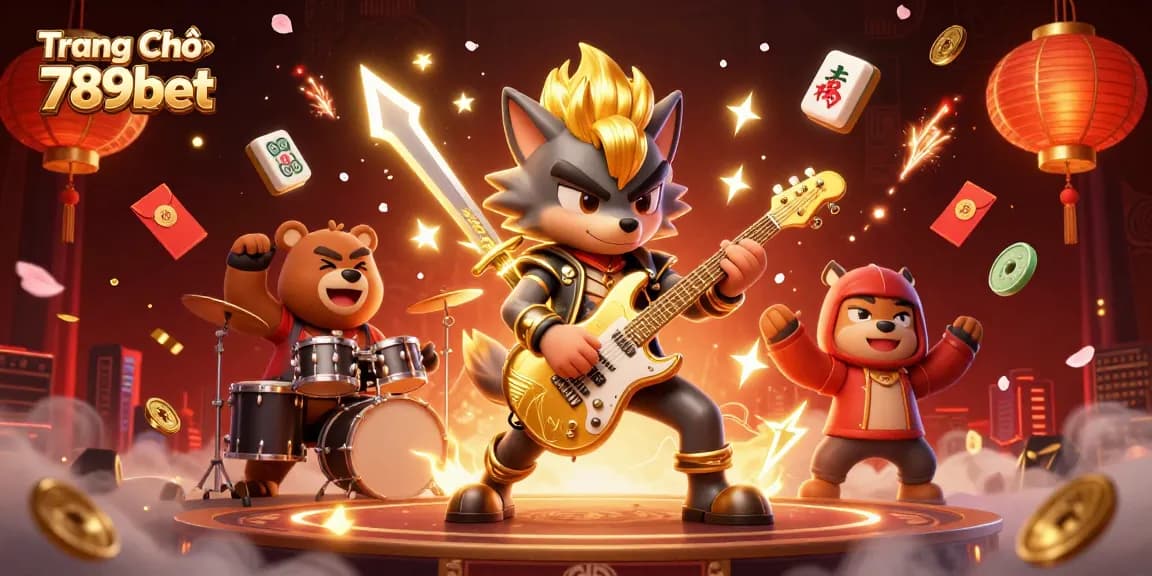 Experience the thrill of Trang Chủ 789bet with a dazzling casino scene featuring animated characters and vibrant game elements.