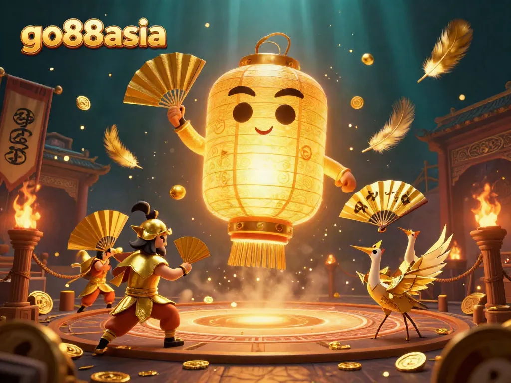 Engage with gaming excitement at go88asia as lantern spirits light up a vibrant casino scene.
