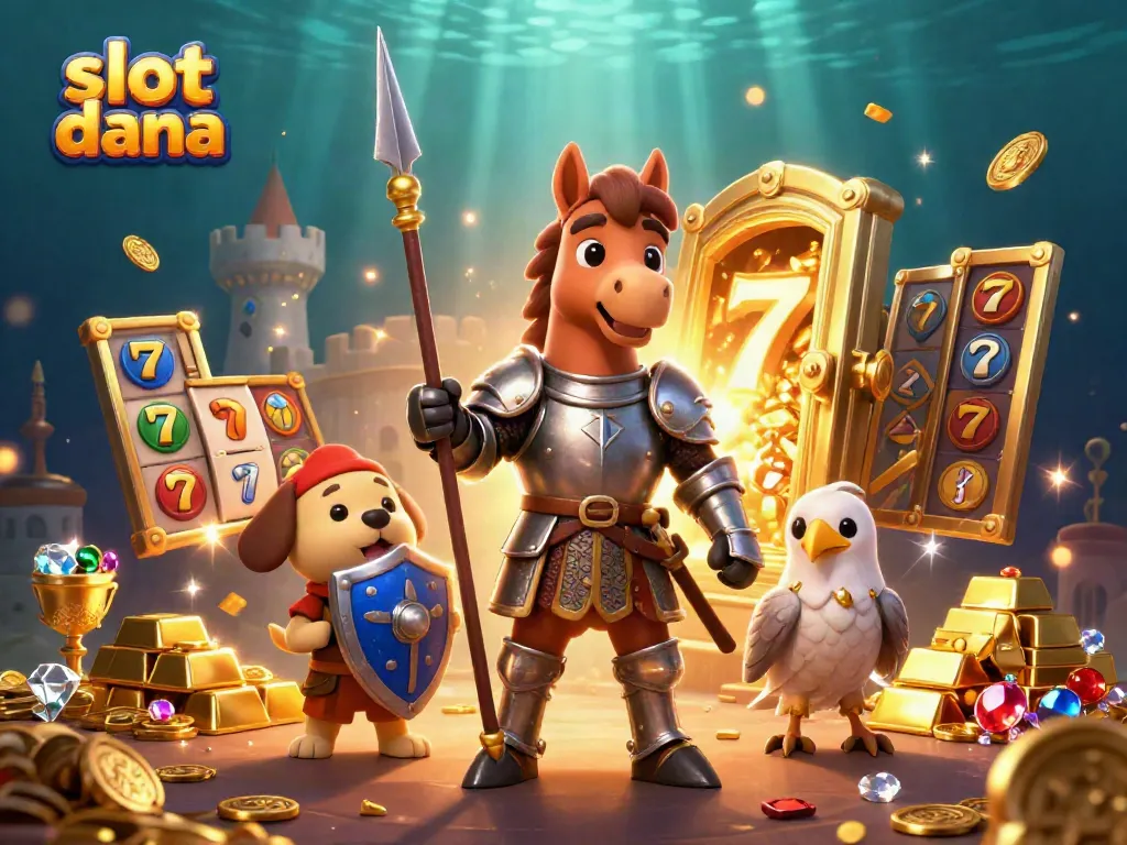 Spin the reels with slot dana as a knight and puppy discover treasure in a fantasy casino.