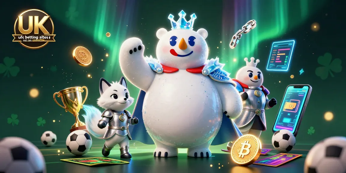 Experience the thrill of UK ufc betting sites not on gamstop comparison with a frosty polar bear and vibrant UFC icons.