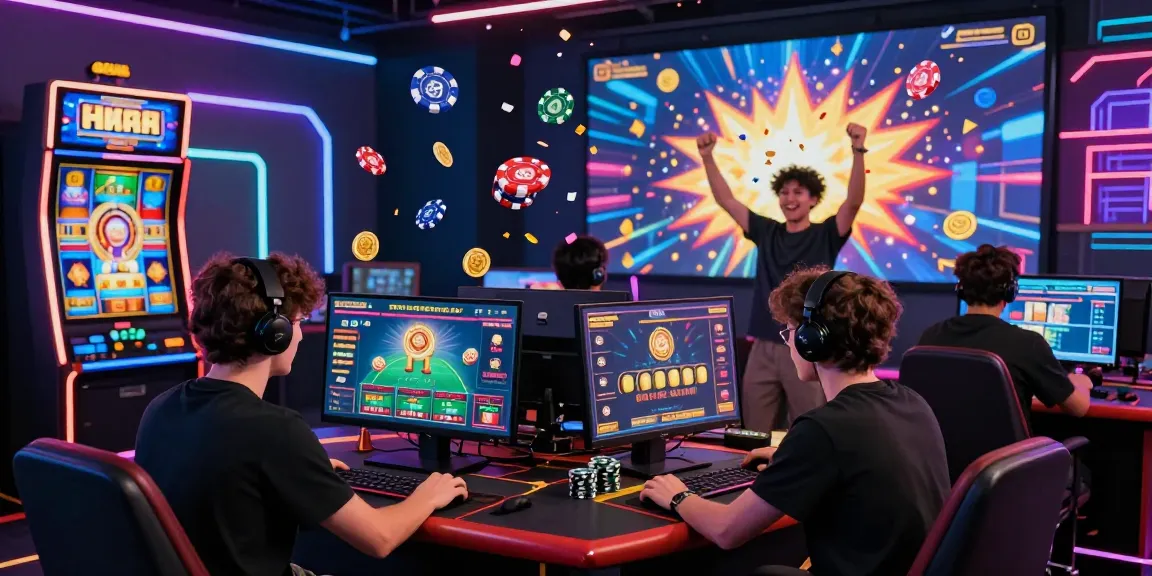 Exciting crypto casino scene with players enjoying immersive online gaming experience.