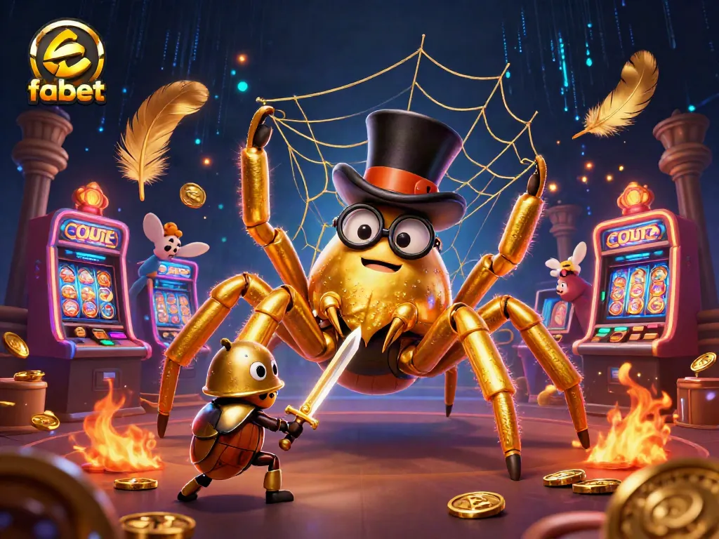 Engage in fabet-style gaming adventures with colorful cartoon elements and a dynamic casino scene.
